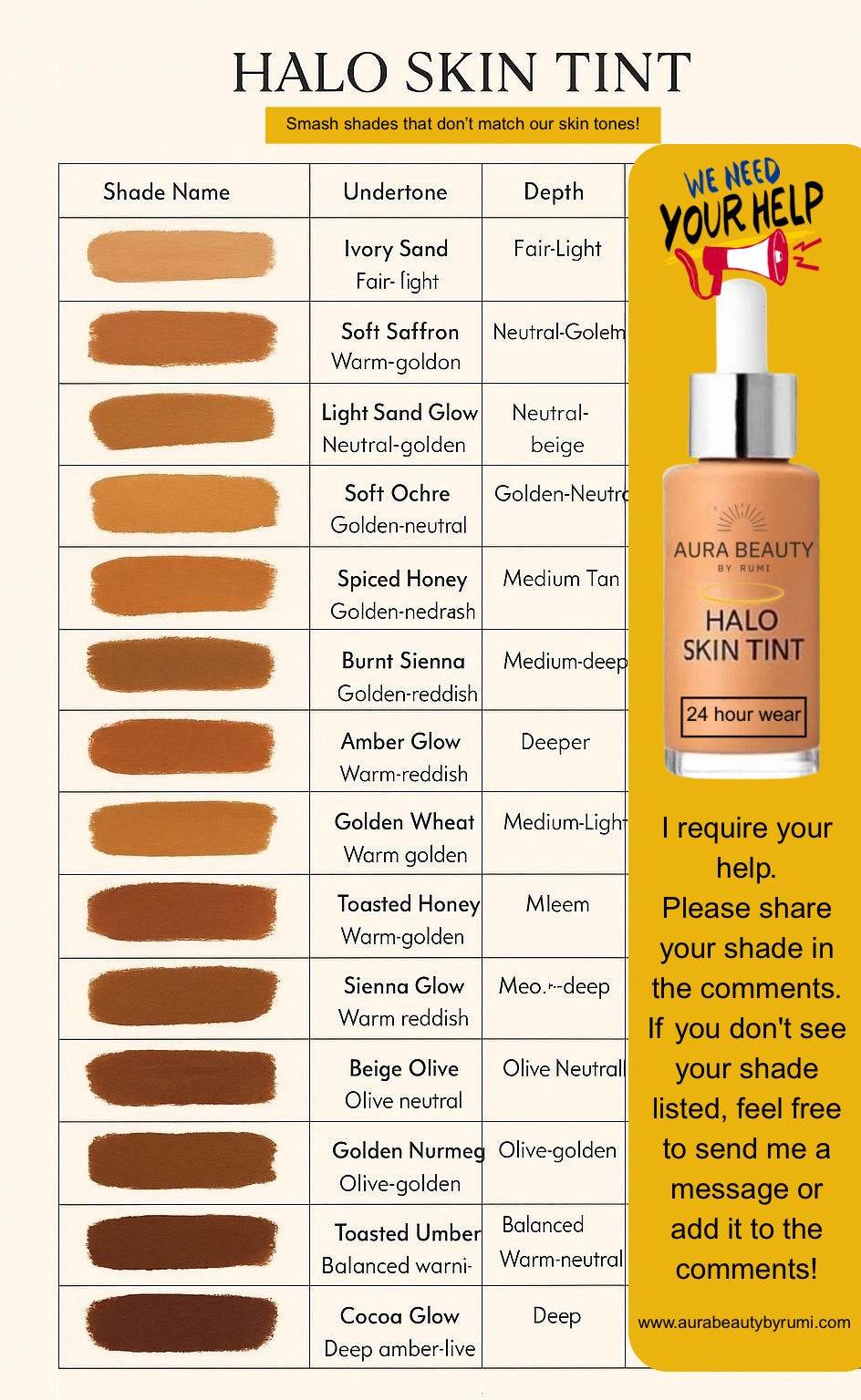 Aura Beauty Halo Glow Skin Tint (24 hrs)